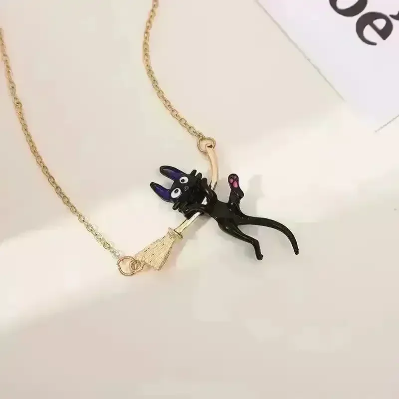Broom Black Cat Necklace - Image 4