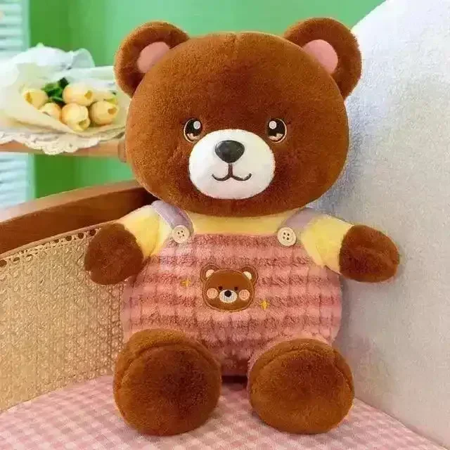 Brown Dungaree Bear Plushie - Image 5