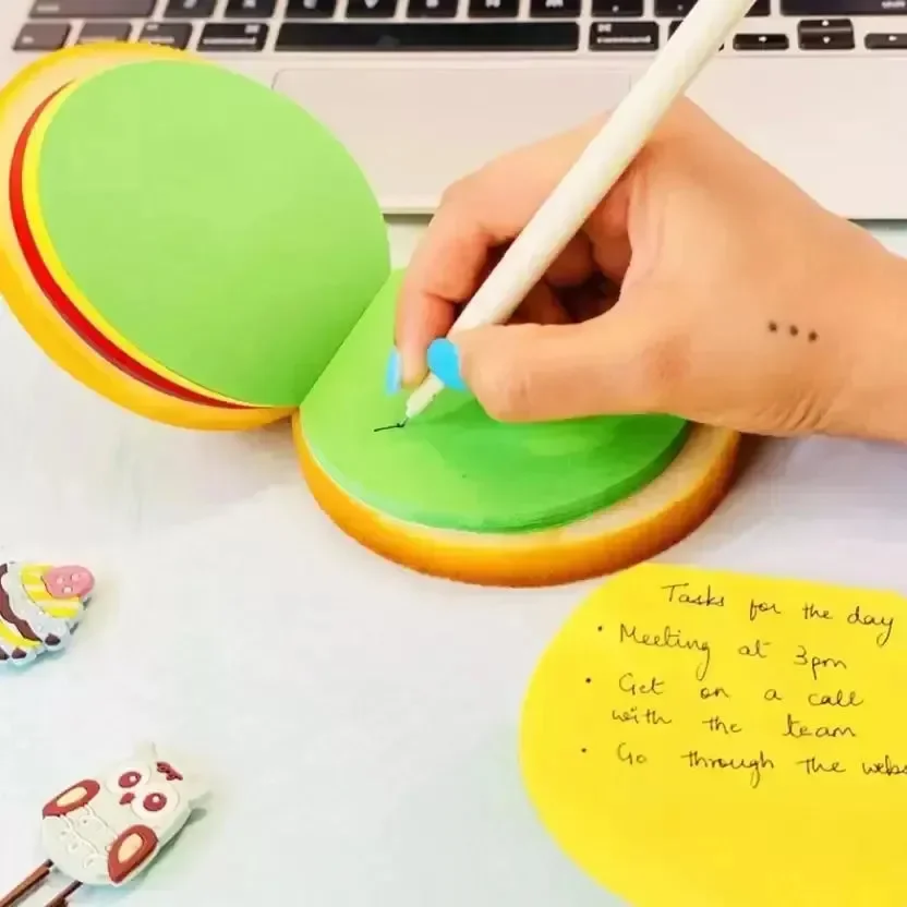 Burger Bites Sticky Notes Memo Pad - Image 3