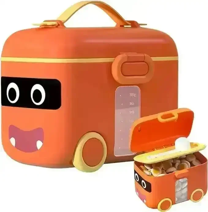 Bus Shaped Baby Food Storage Container With Spoon - Image 12