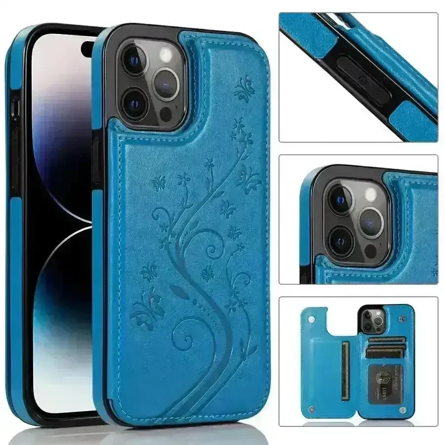 Butterfly Magnetic Flip Leather Phone Case (For iPhones) - Image 21