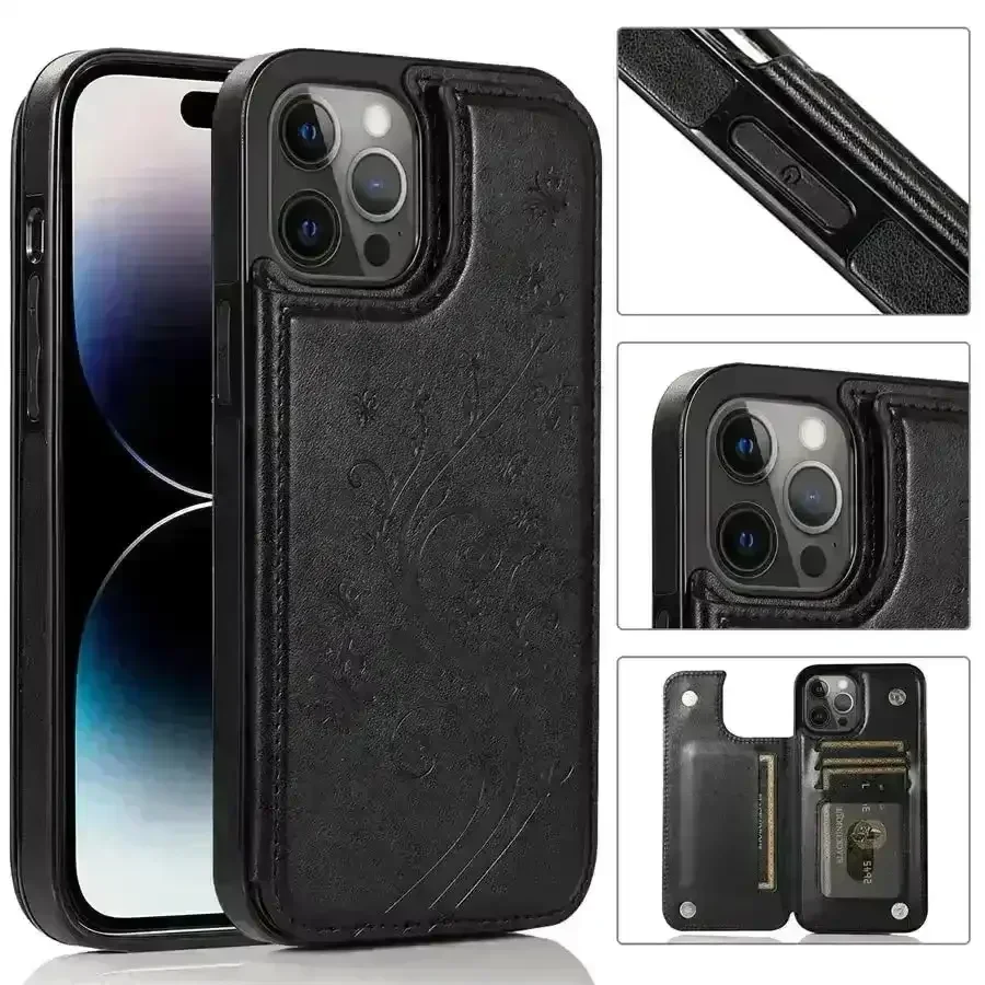 Butterfly Magnetic Flip Leather Phone Case (For iPhones) - Image 24
