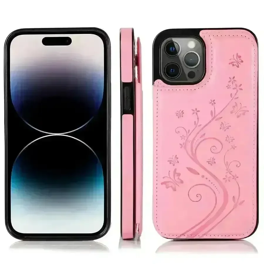 Butterfly Magnetic Flip Leather Phone Case (For iPhones) - Image 7