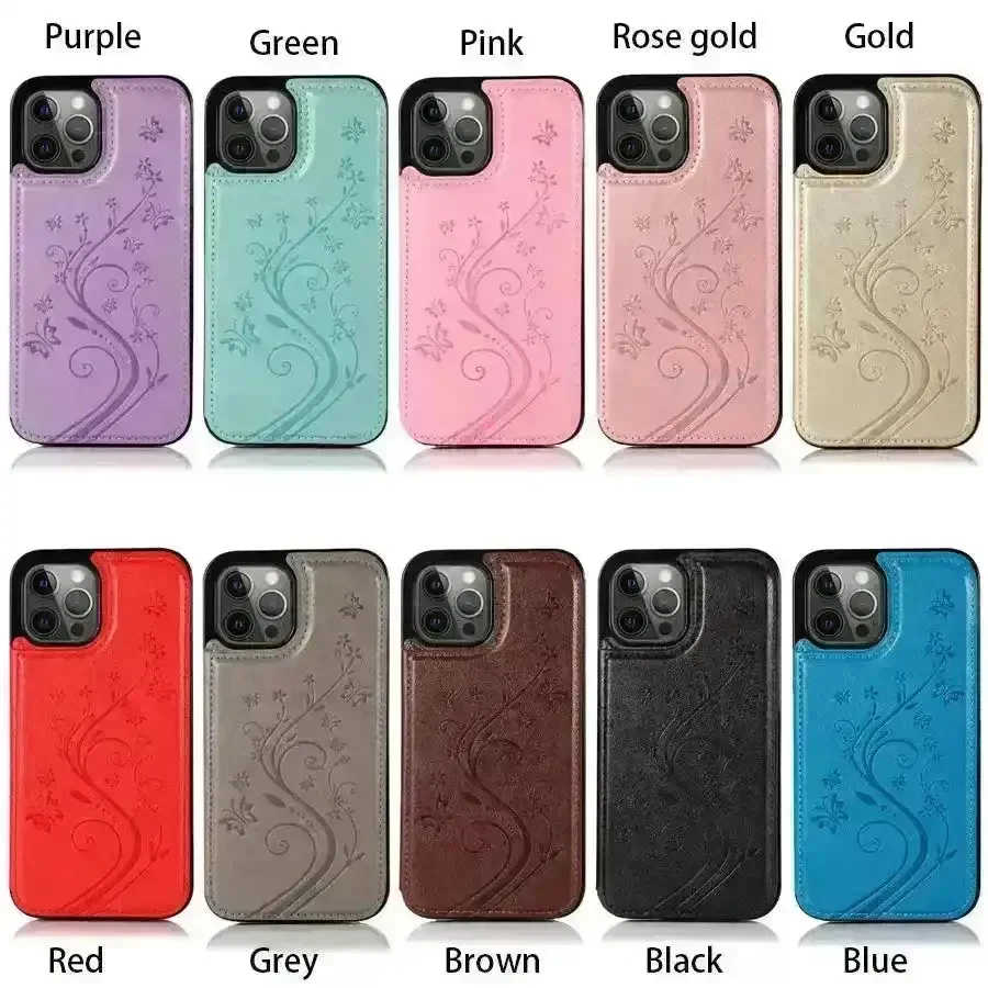 Butterfly Magnetic Flip Leather Phone Case (For iPhones) - Image 8