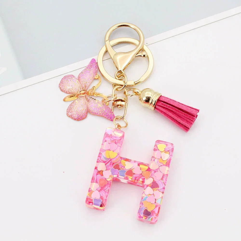 Butterfly Prism Initial Luxe Keychain - Image 11