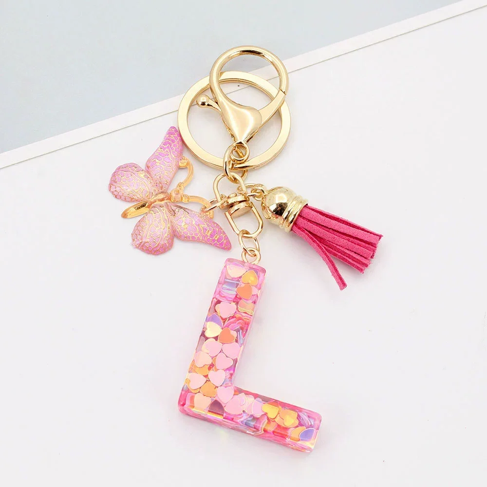 Butterfly Prism Initial Luxe Keychain - Image 15