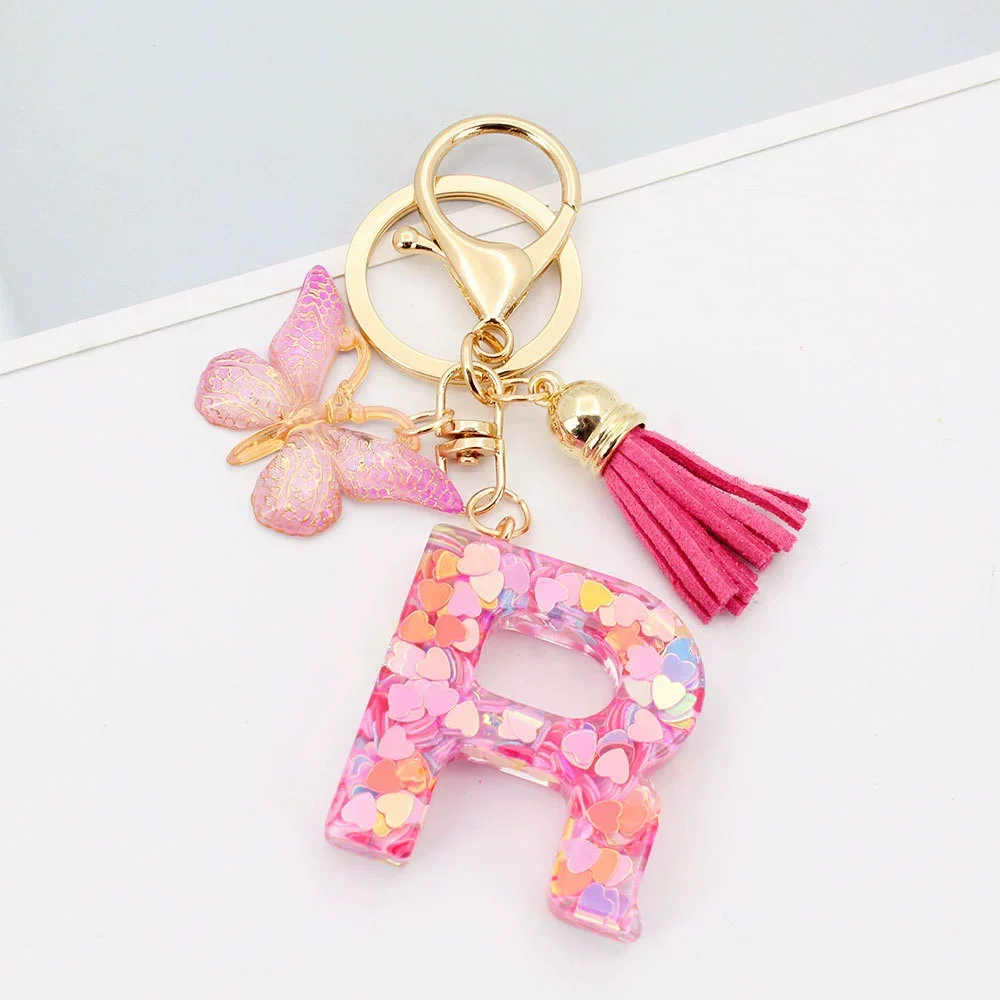 Butterfly Prism Initial Luxe Keychain - Image 21