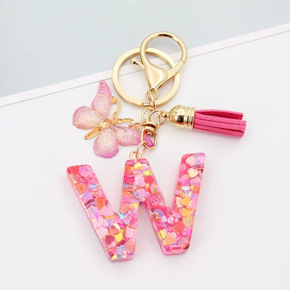 Butterfly Prism Initial Luxe Keychain - Image 26
