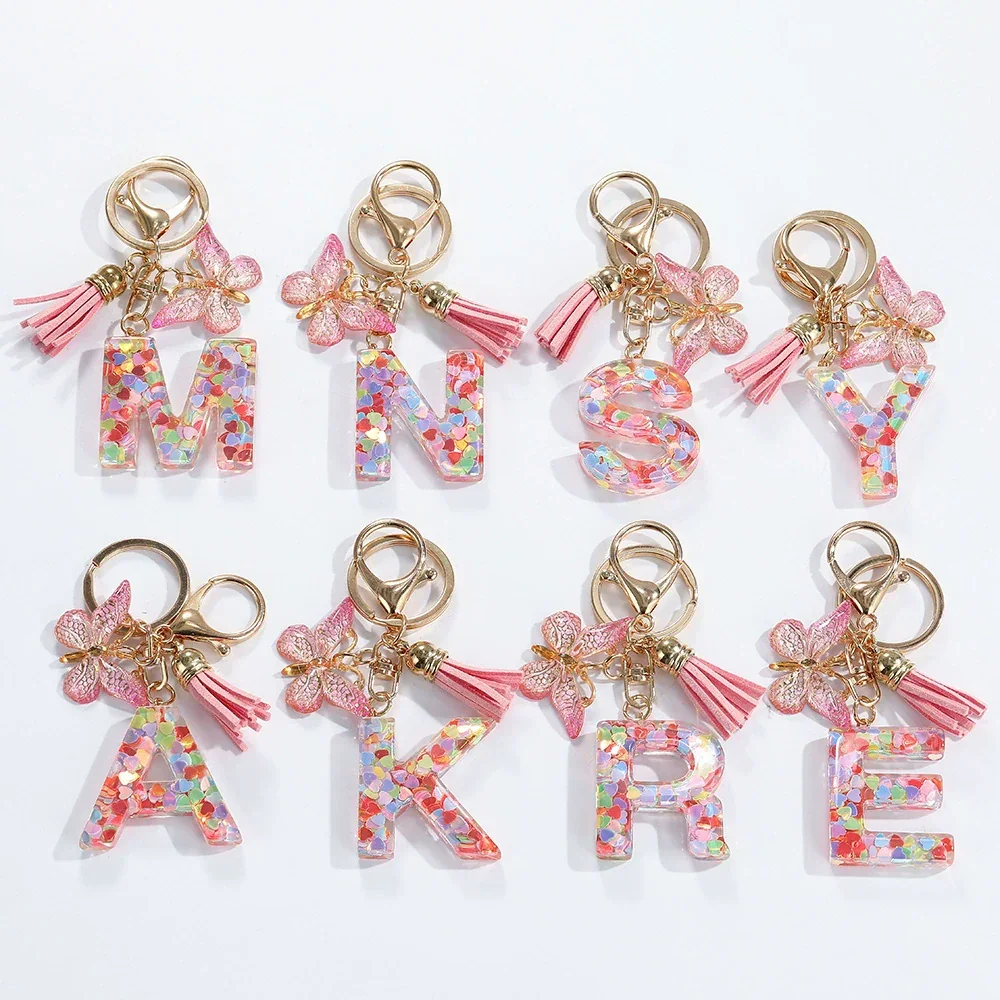 Butterfly Prism Initial Luxe Keychain - Image 3
