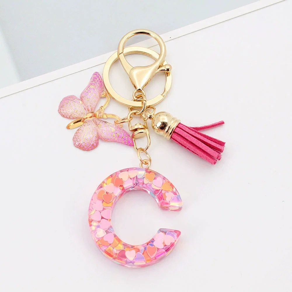 Butterfly Prism Initial Luxe Keychain - Image 6