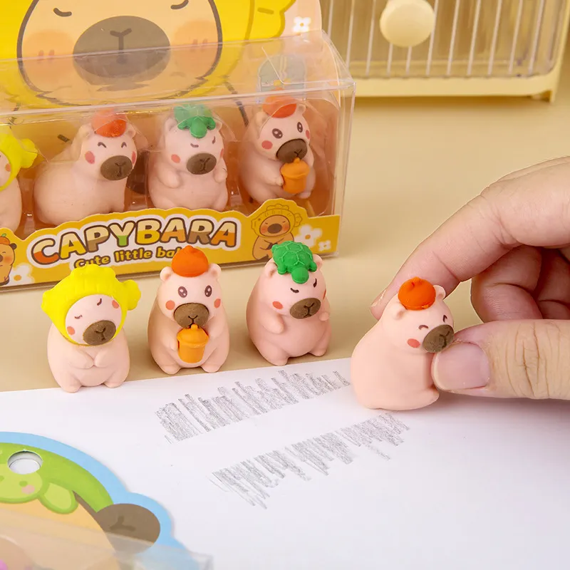Capybara 3D Figurine Eraser Set - Image 3