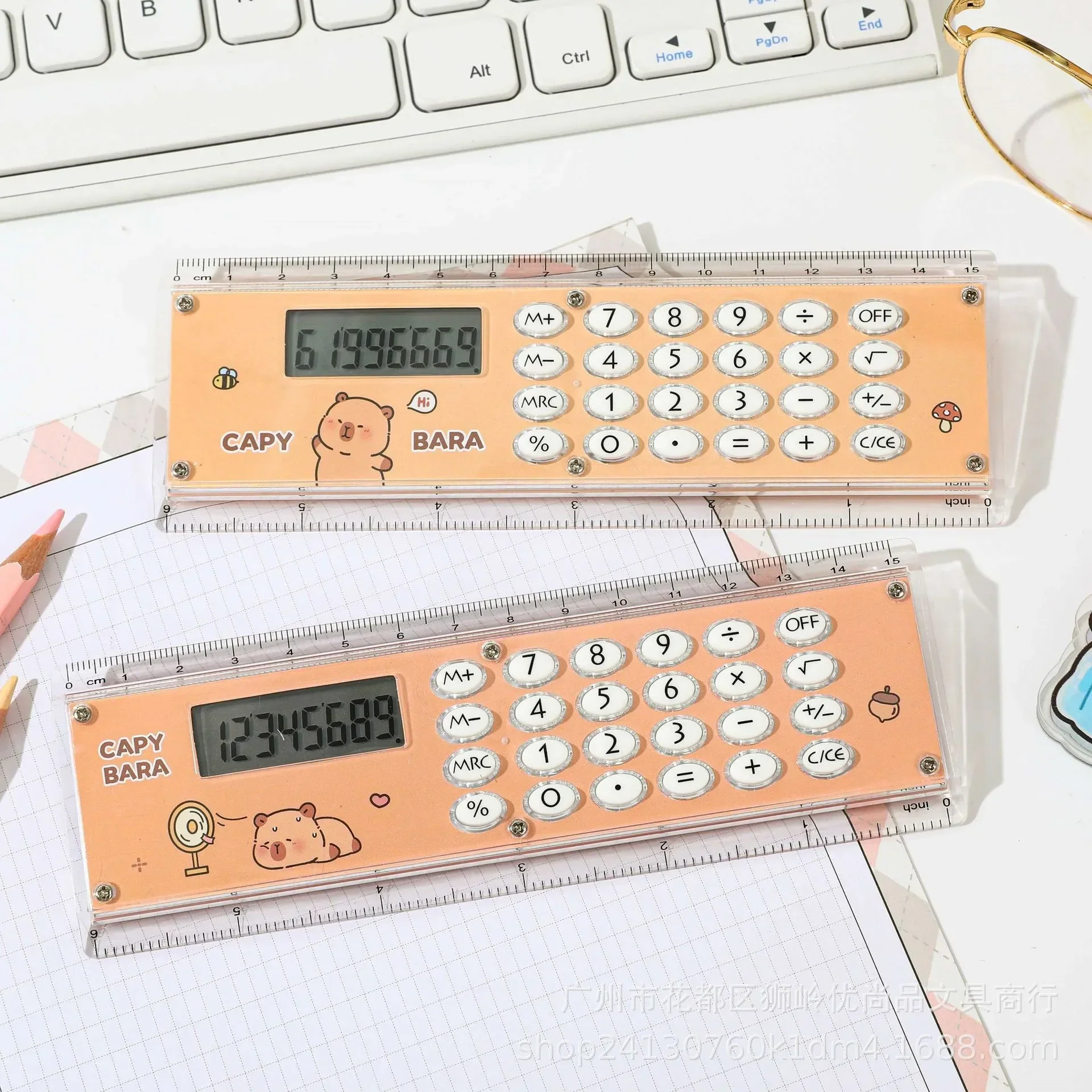 Capybara Joy 2 in 1 Ruler & Calculator - Image 4