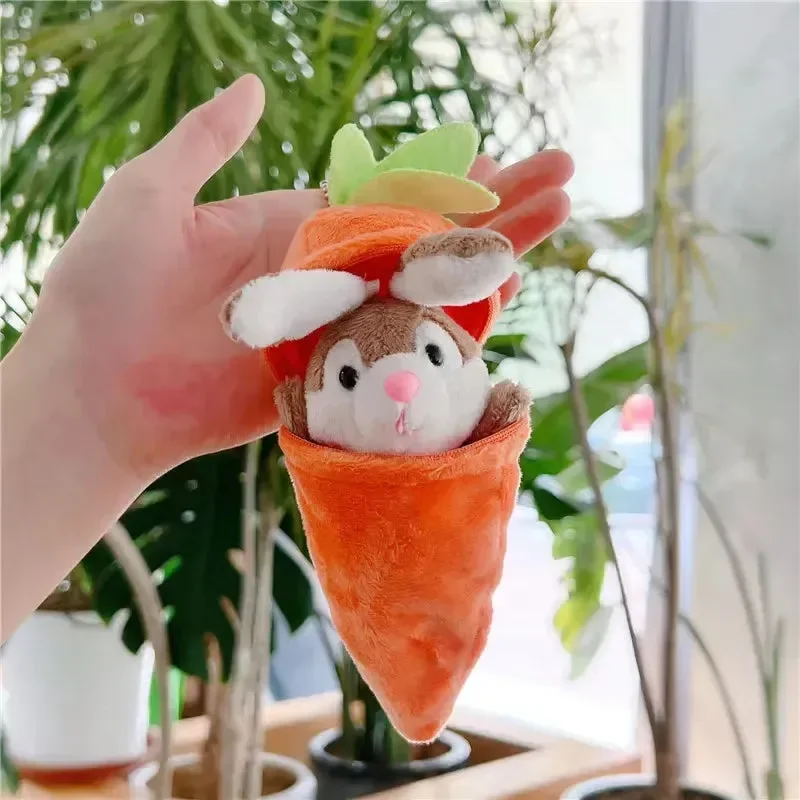 Carrot Rabbit Plush Keychain - Image 8