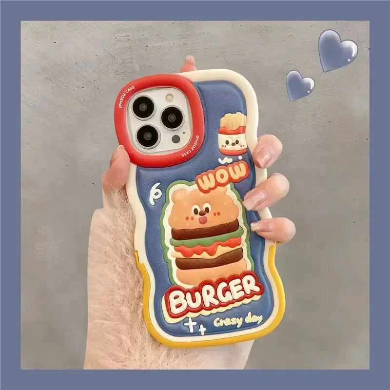 Cartoon Hamburger Silicon Case (For iPhones) - Image 6