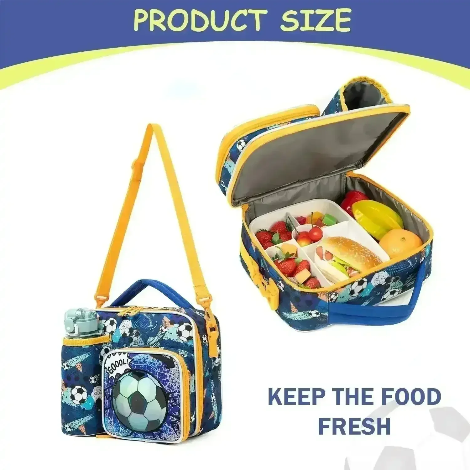 Cartoon Themed Insulated Lunch Bag - Image 3