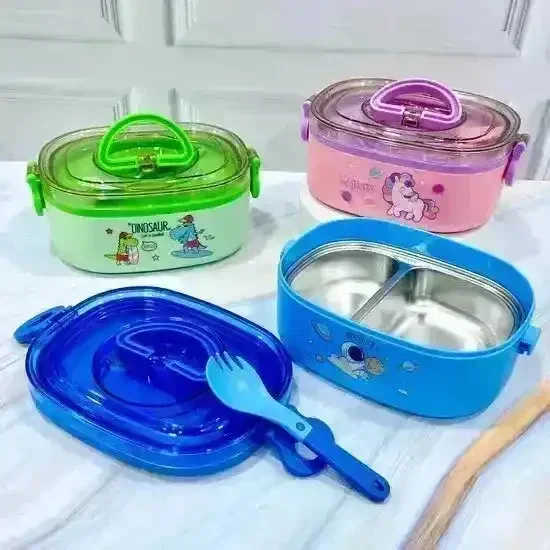 Cartoon Themed Stainless Steel Lunch Box - Image 2