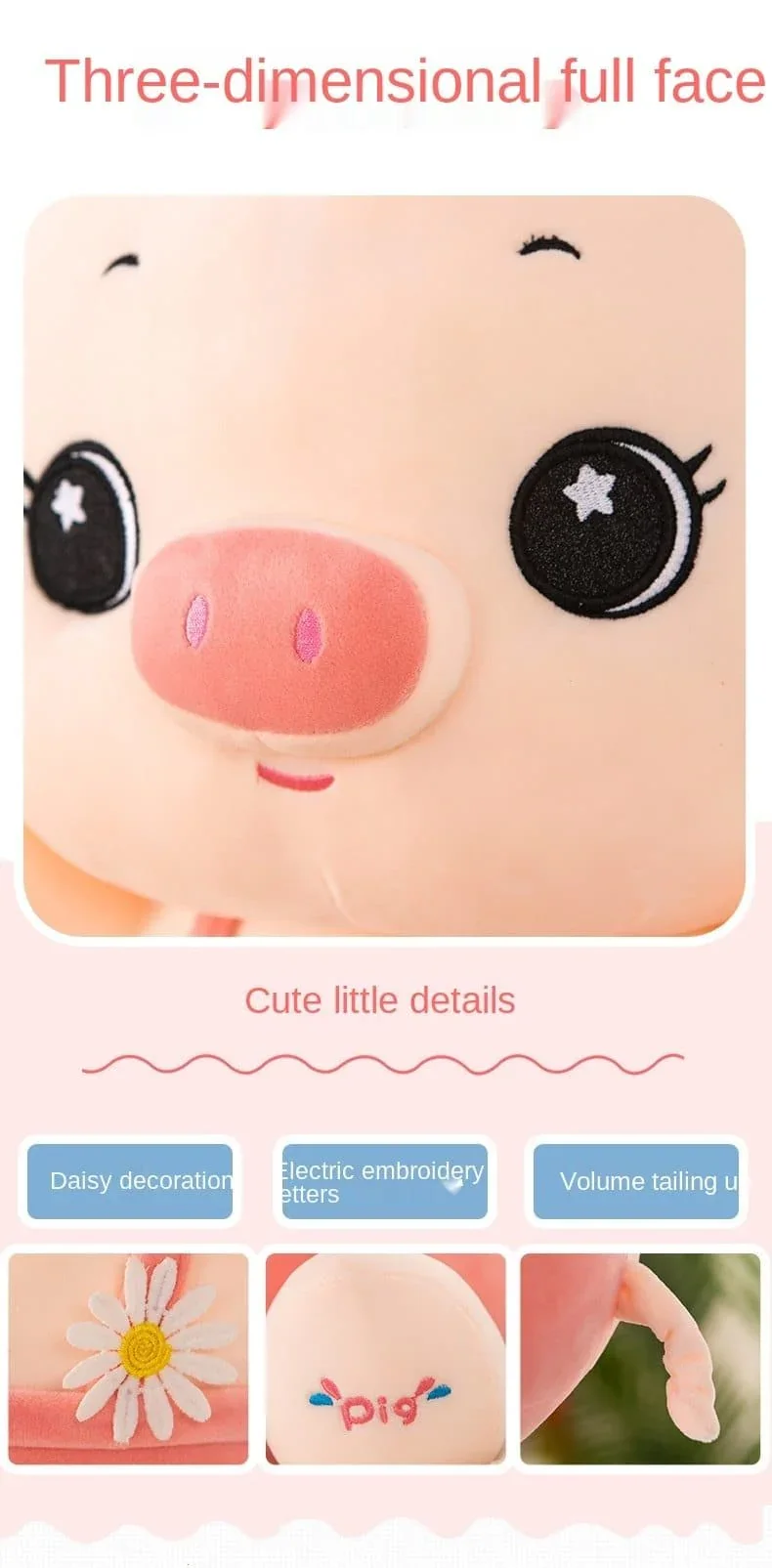 Chubby Cheeks Pig Plush Toy - Image 4