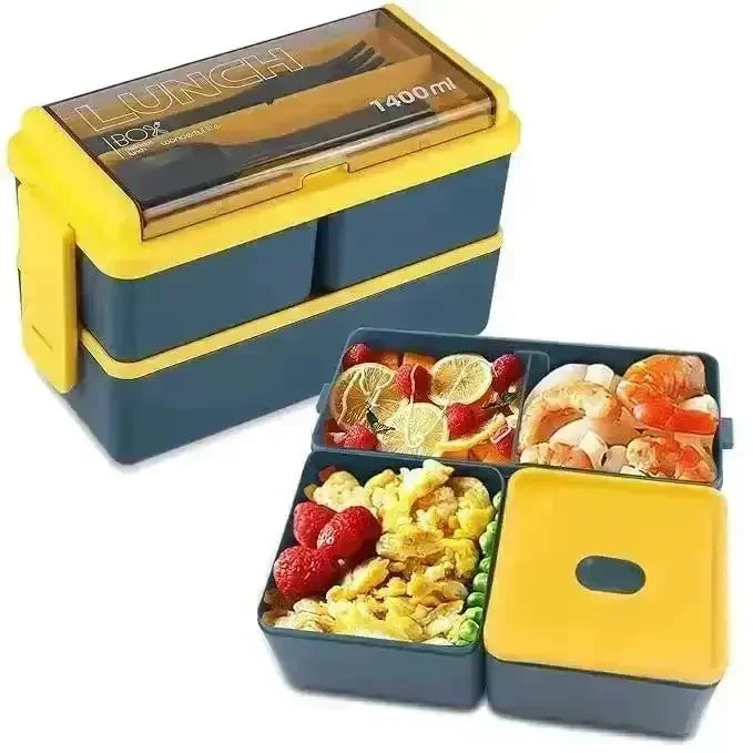 Colourful Double Layered Bento Box - Image 4