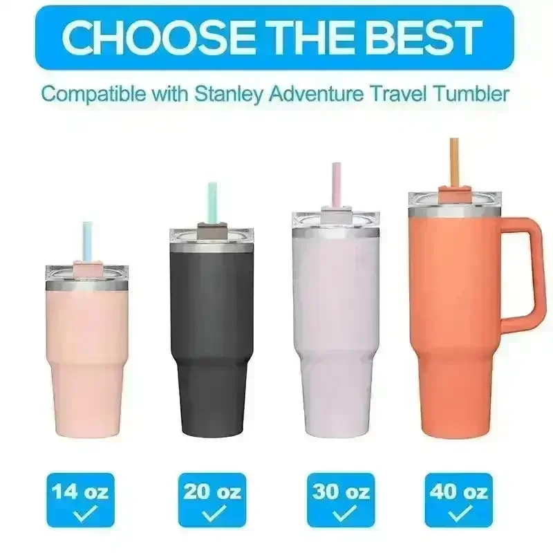 Colourful Silicon Replacement Straws For Stanley Cup (All Sizes) - Image 5