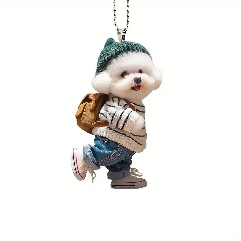 Cool Campus Puppy Acrylic Keychain - Image 12