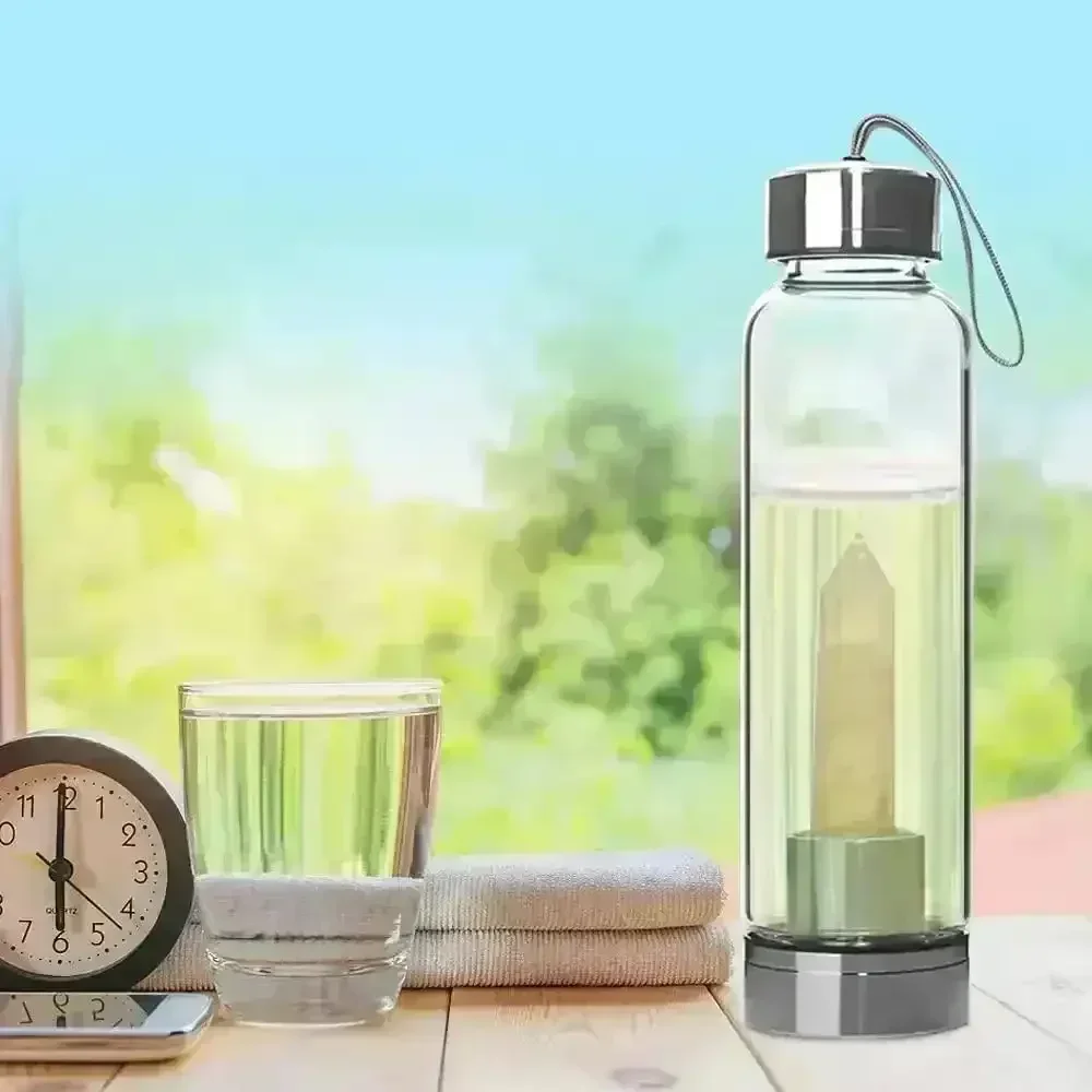 Crystal Glass Water Bottle (550 ml) - Image 2