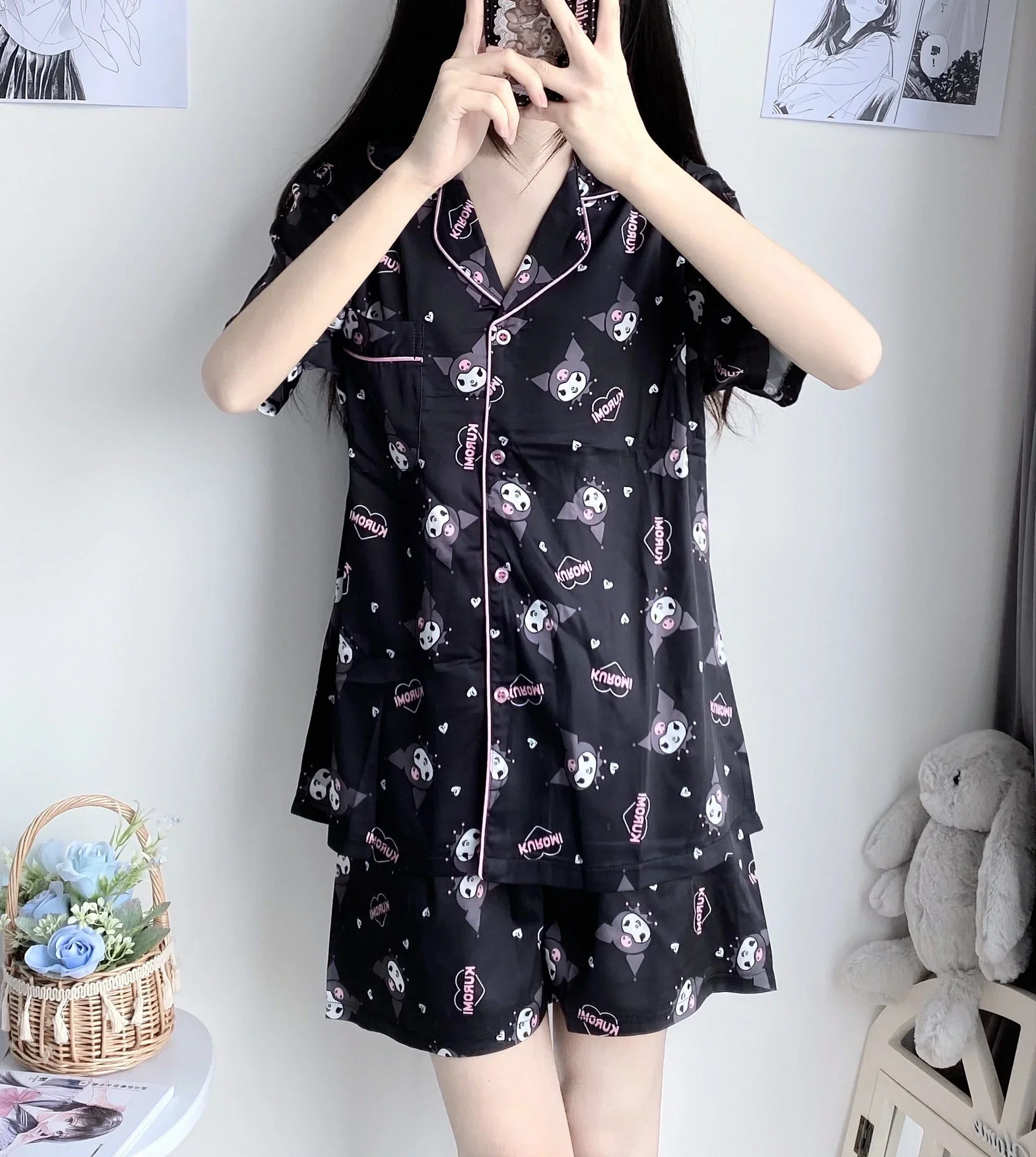 Coulomi Dark Bloom Pajama Suit - Image 3