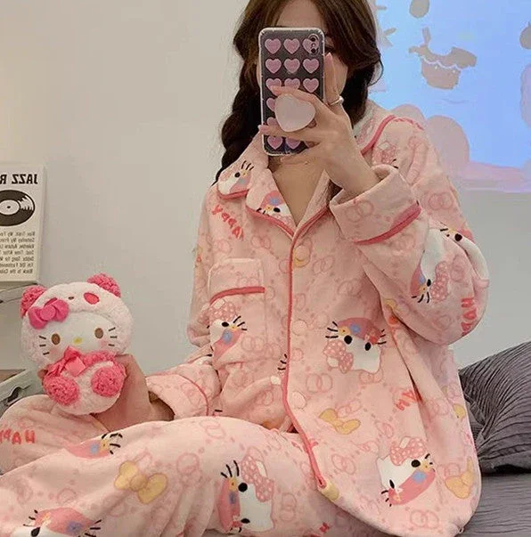Cozy Fun Hello KT Pajama Set - Image 3