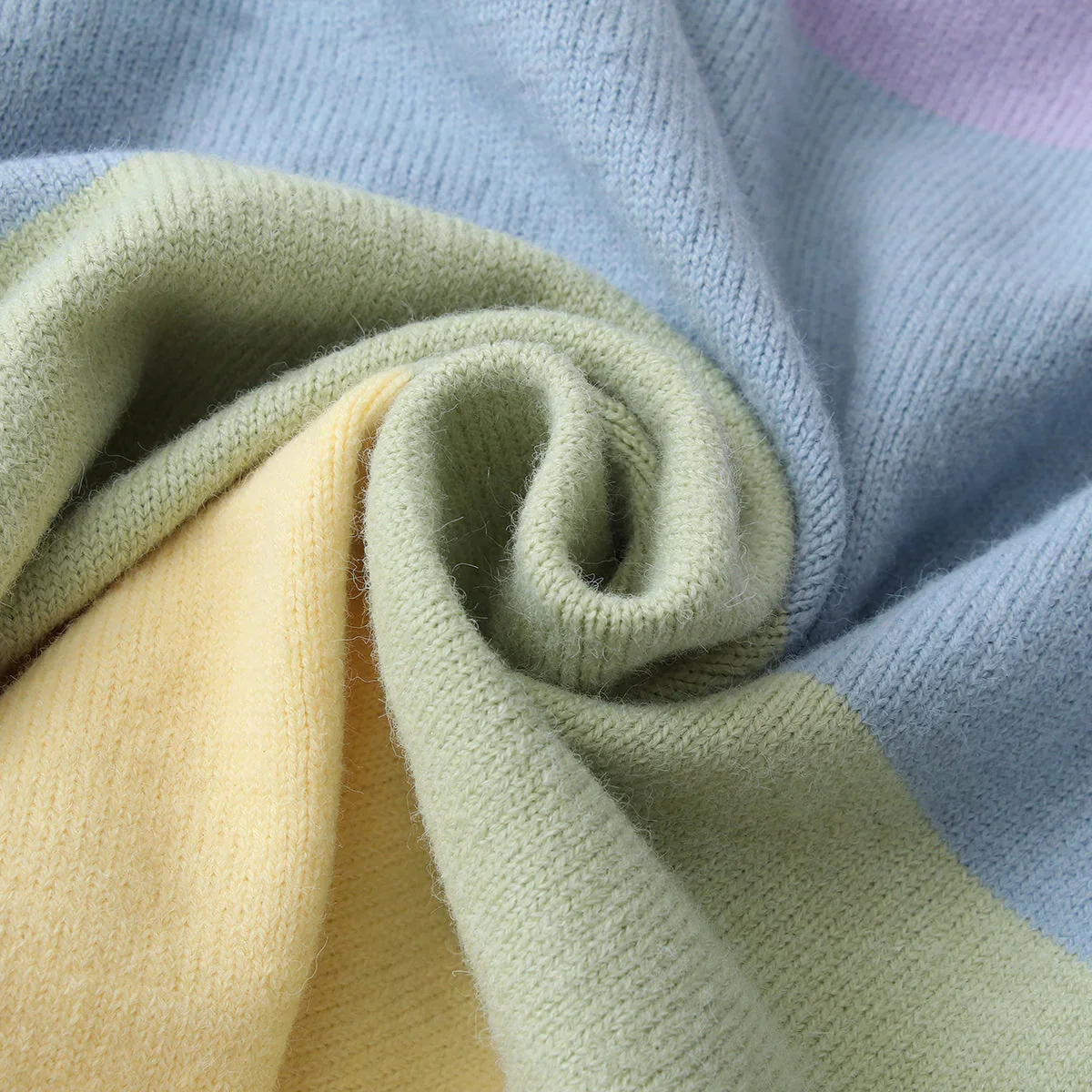 Cozy Rainbow Sweater Coat - Image 5