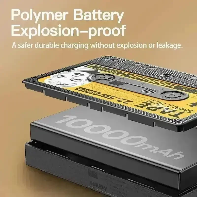 Creative Cassette Shaped Power Bank (10000 mAh) - Image 4