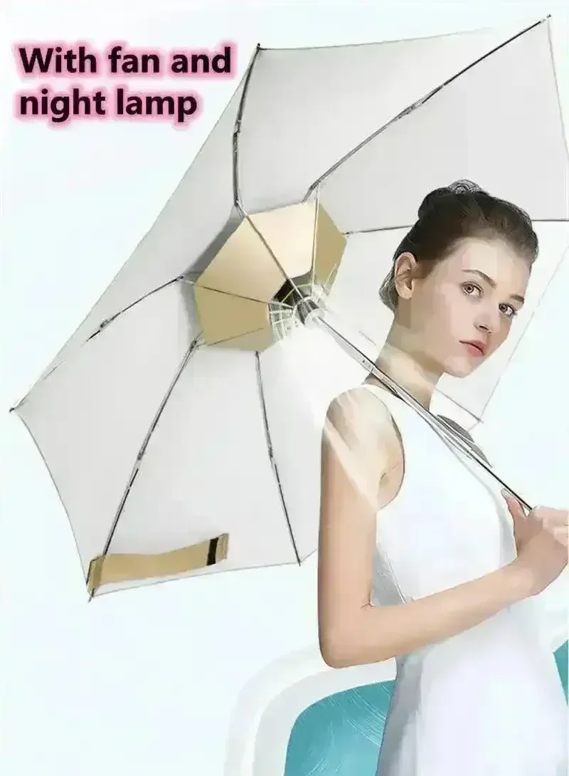 Creative Reverse LED & Fan Mini Umbrella - Image 8