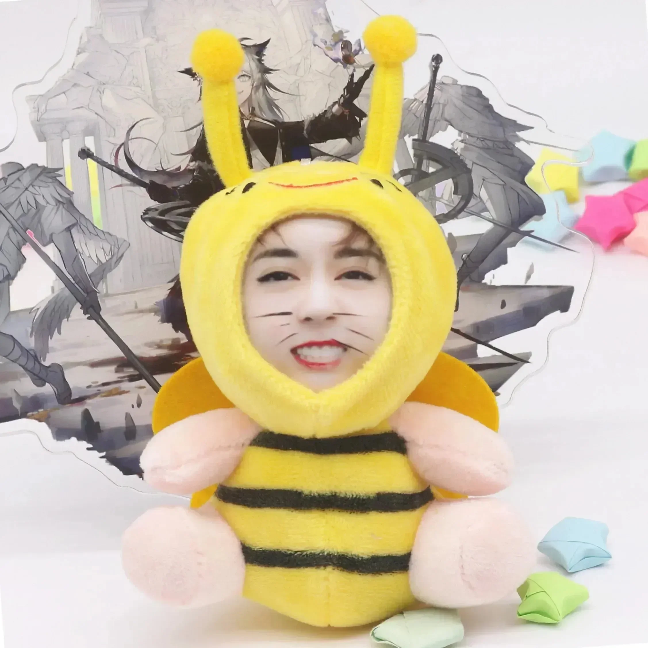 Custom 3D Plush Face Doll Keychain with Voice Recording - Image 16