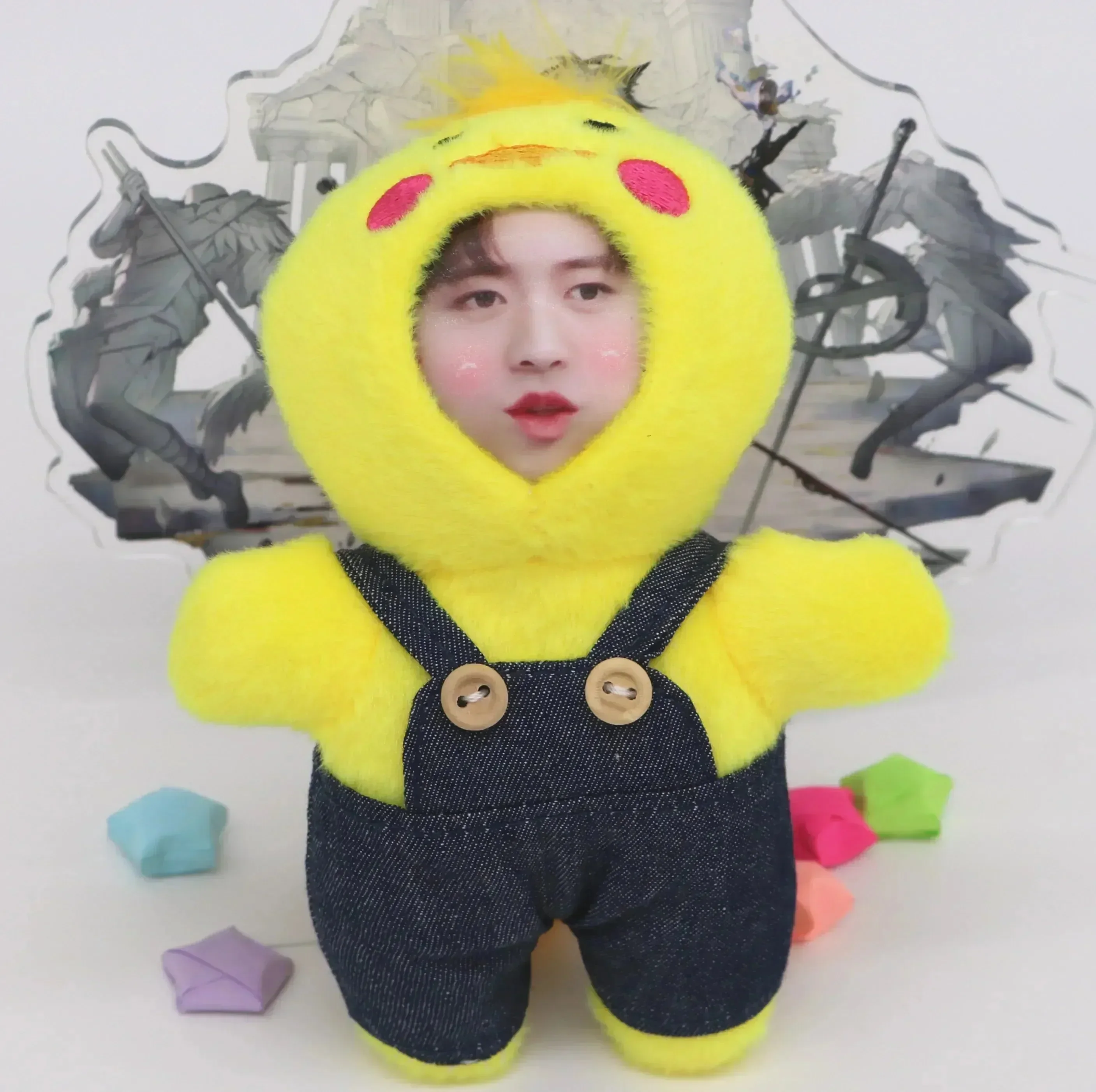 Custom 3D Plush Face Doll Keychain with Voice Recording - Image 19