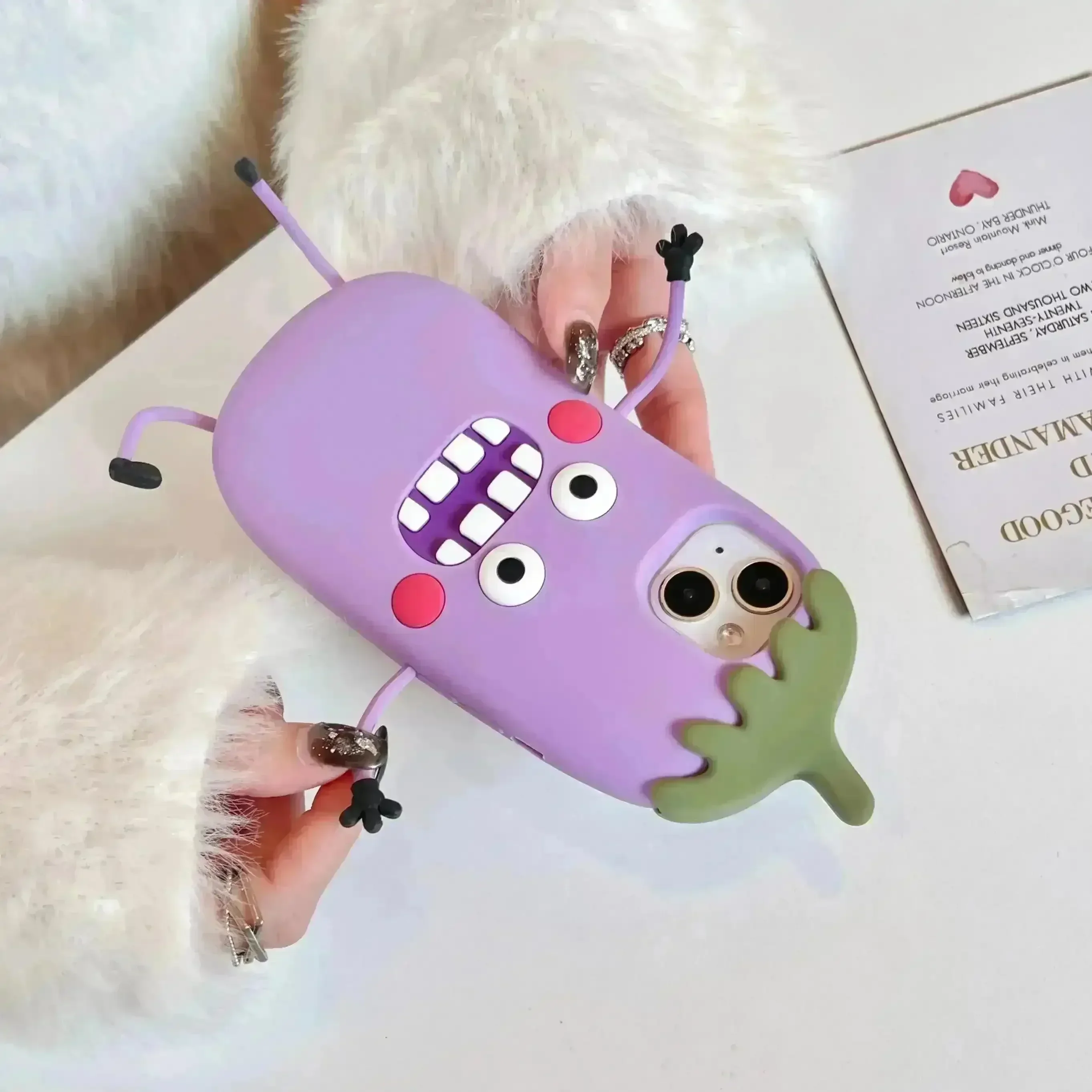Cute 3D Eggplant Phone Case (For iPhones) - Image 5
