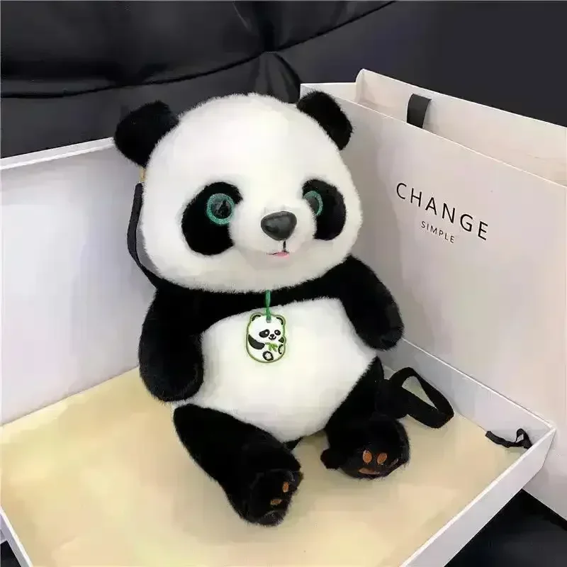 Cute Bell Panda Plush Backpack - Image 6