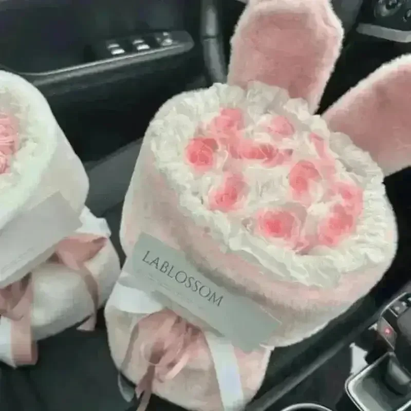 Cute Bunny Ears Plush Bouquet - Image 2