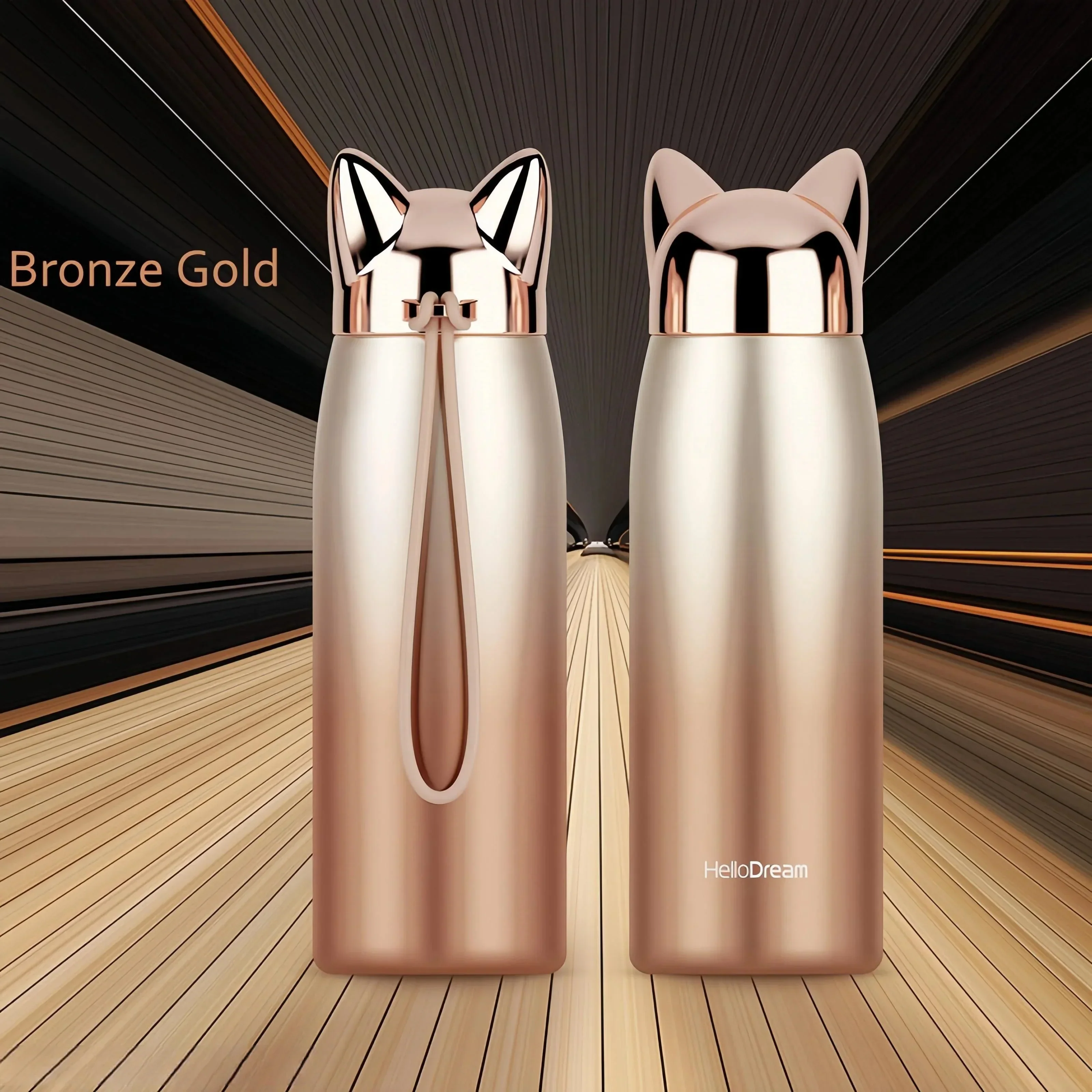 Cute Cat Fox Ears Insulated Bottle (300 ml) - Image 12