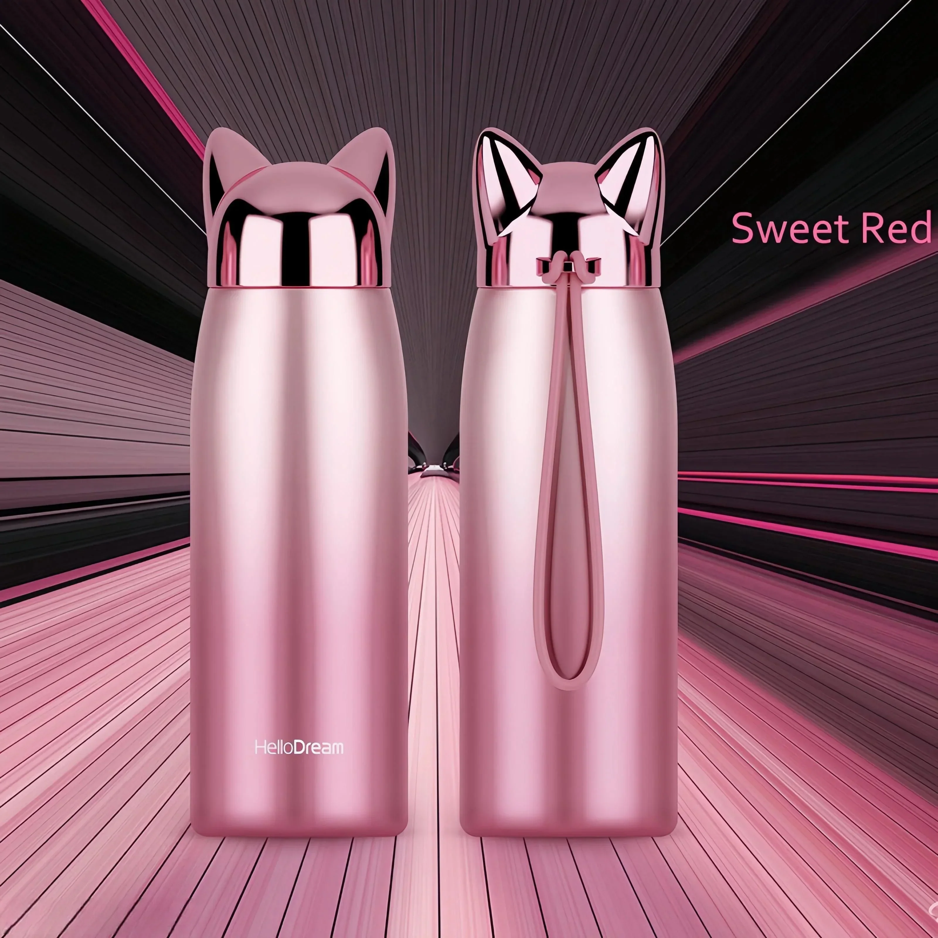 Cute Cat Fox Ears Insulated Bottle (300 ml) - Image 14
