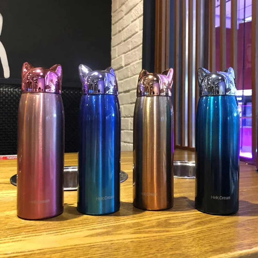 Cute Cat Fox Ears Insulated Bottle (300 ml) - Image 8