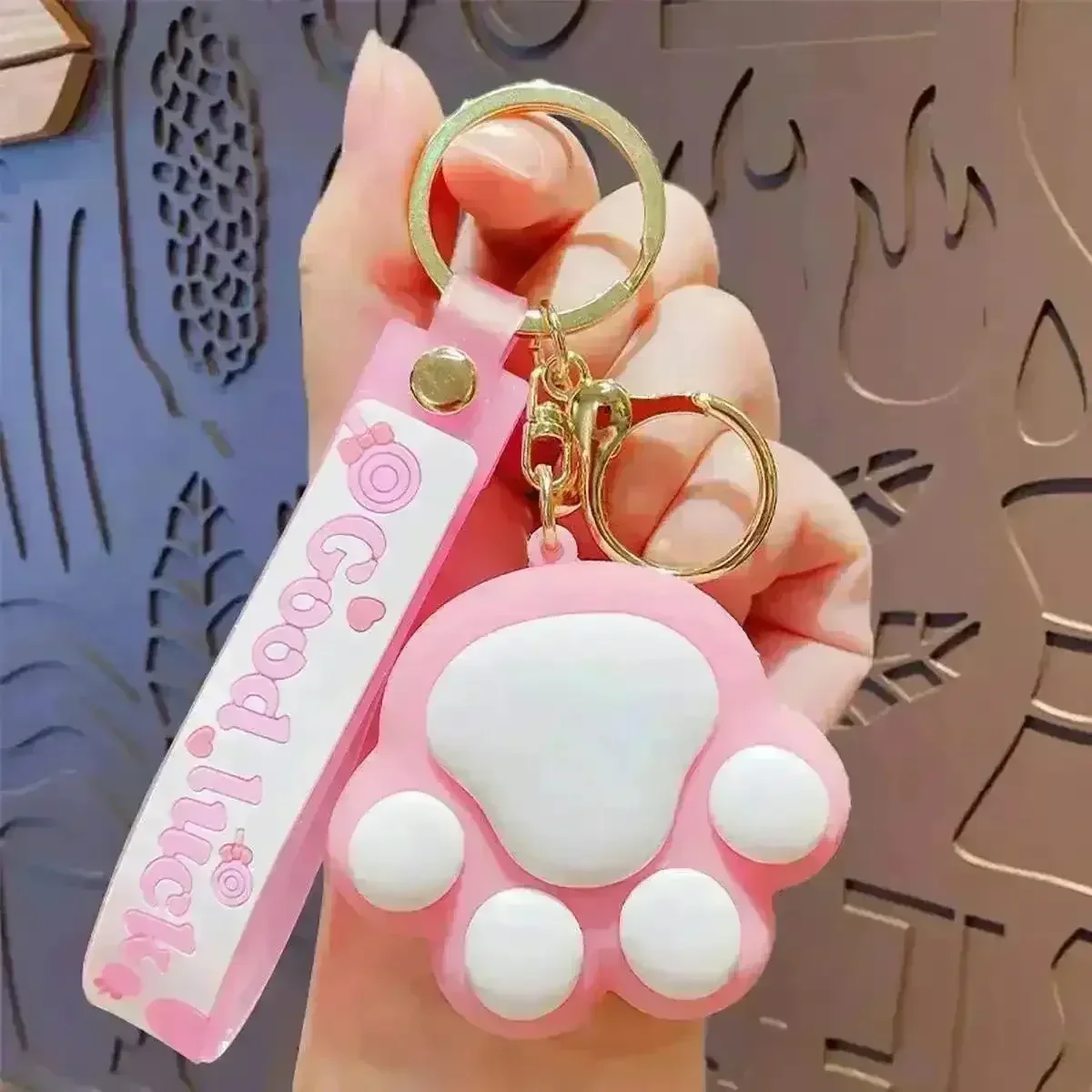 Cute Cat Paw 3D Keychain - Image 8