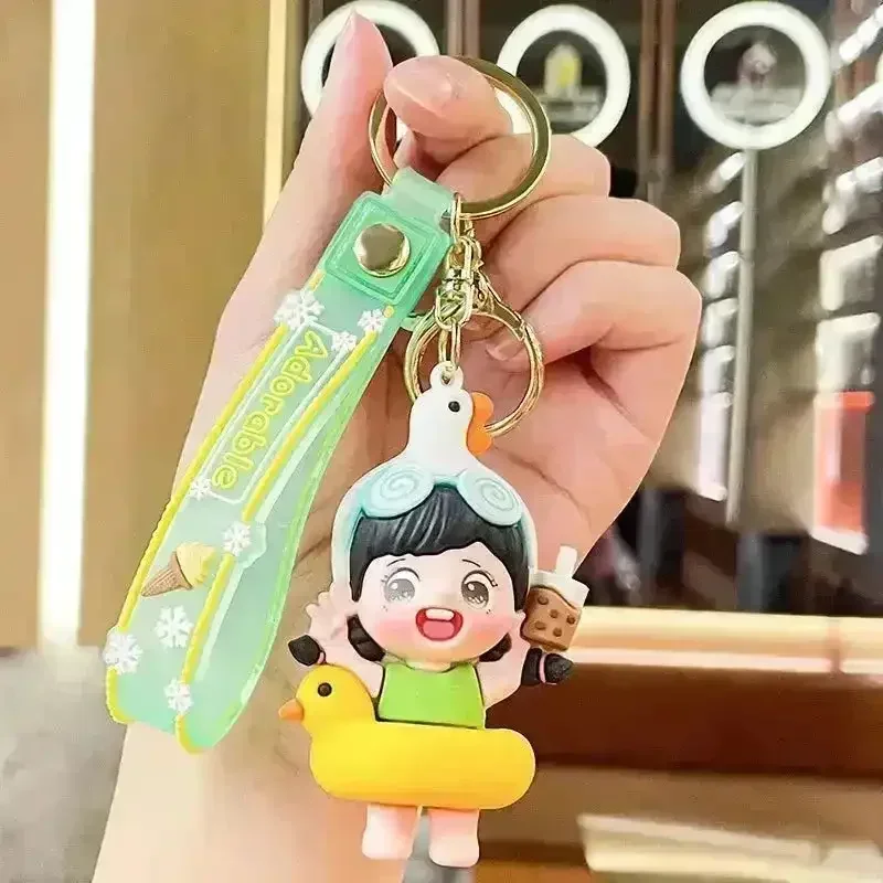 Cute Girl Swimming Ring 3D Keychain - Image 4
