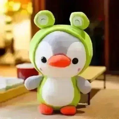 Cute Hooded Penguin Plush Keychain - Image 7