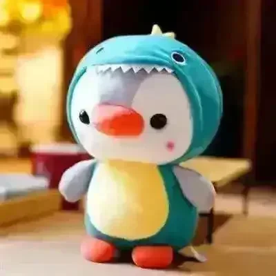 Cute Hooded Penguin Plush Keychain - Image 9