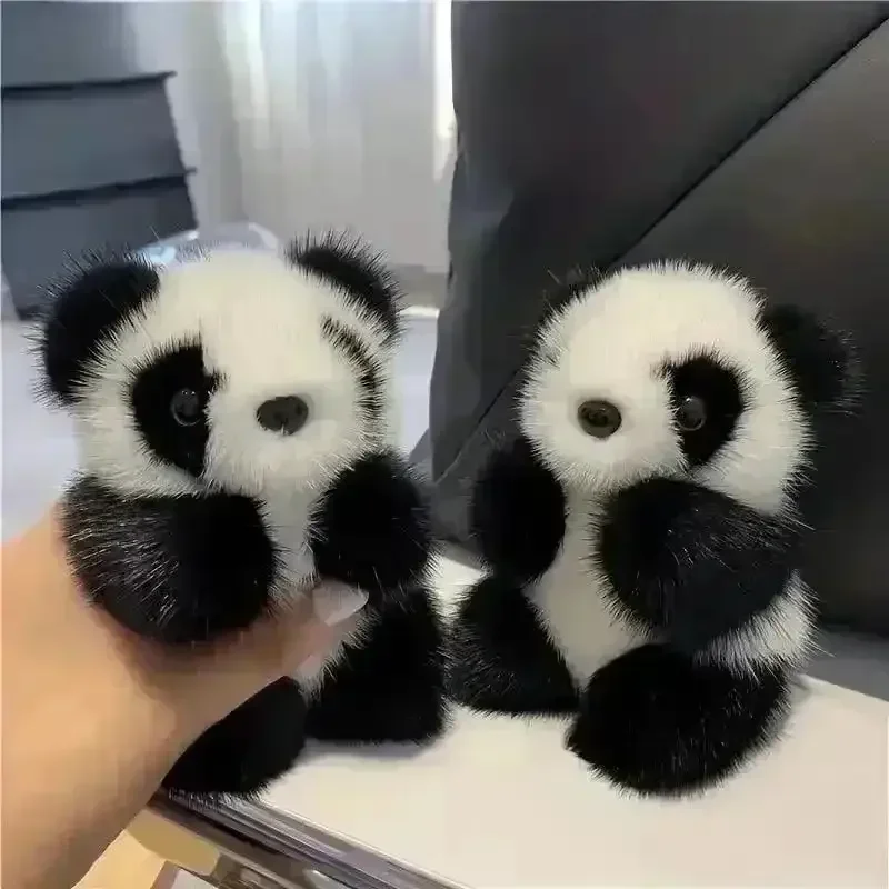 Cute Little Panda Plush Keychain - Image 3