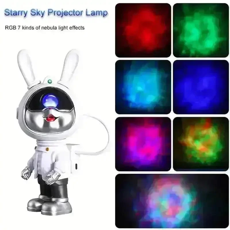 Cute Rabbit Galaxy Projector Night Lamp - Image 6