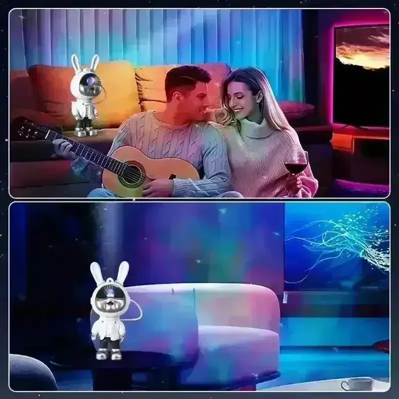 Cute Rabbit Galaxy Projector Night Lamp - Image 9