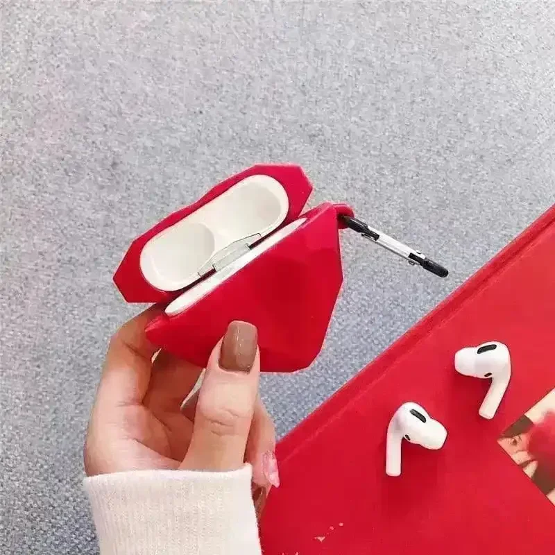 Cute Red Heart Shaped Case (For Airpods) - Image 4