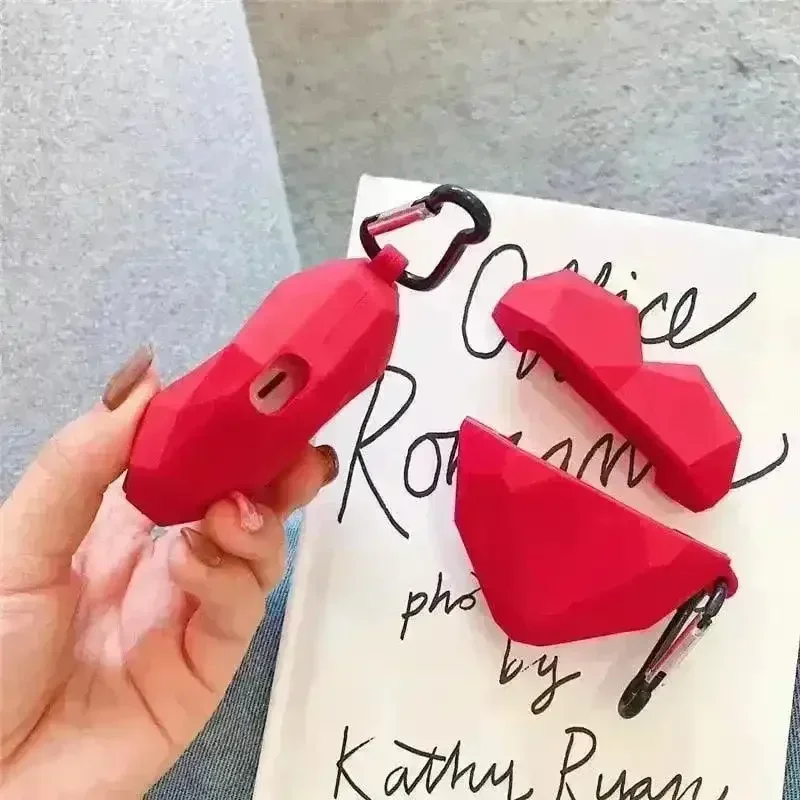 Cute Red Heart Shaped Case (For Airpods) - Image 5