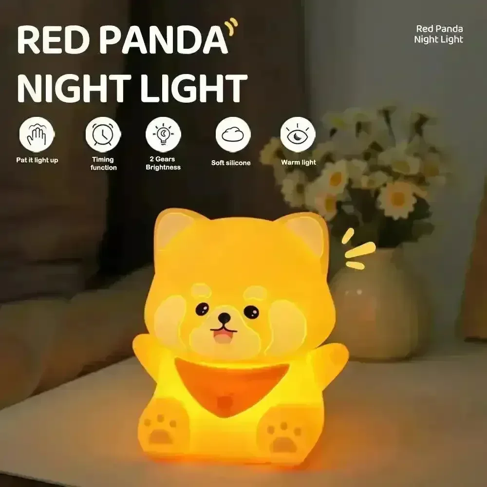 Cute Red Panda Night Lamp