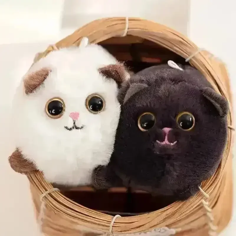 Cute Wagging Tail Plush Cat Keychain - Image 3