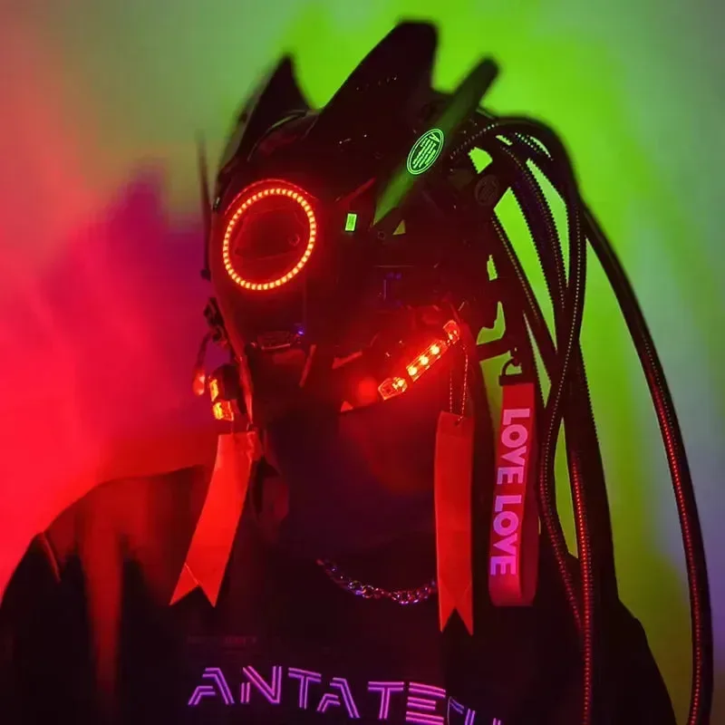 Cyberpunk LED Cosplay Helmet Mask - Image 6